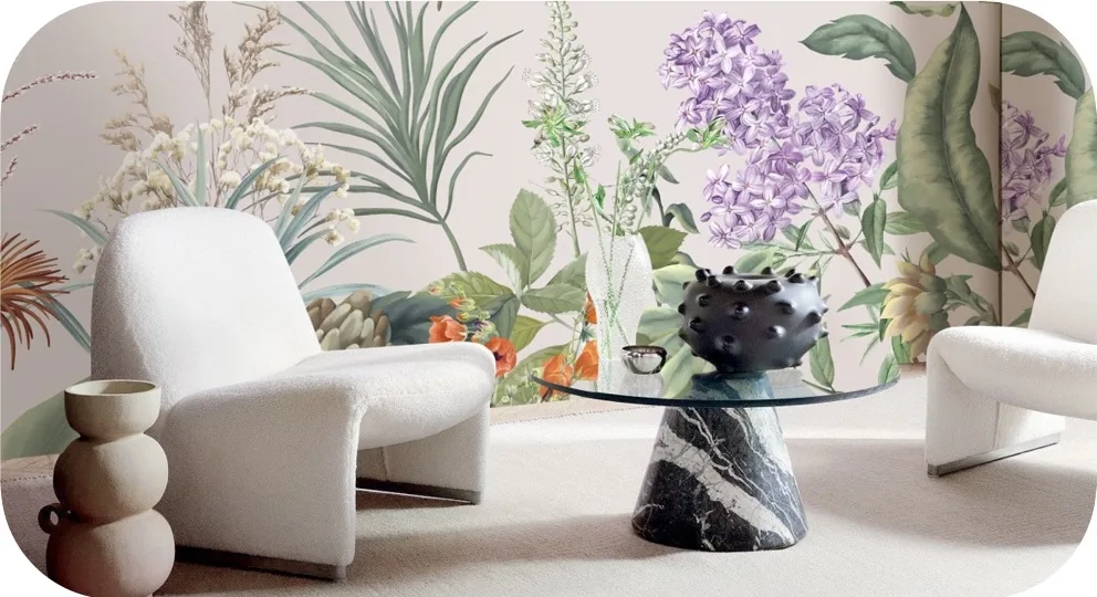 garden mural botanical wallpaper